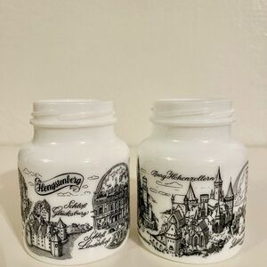 Vintage German Milk Glass Jars